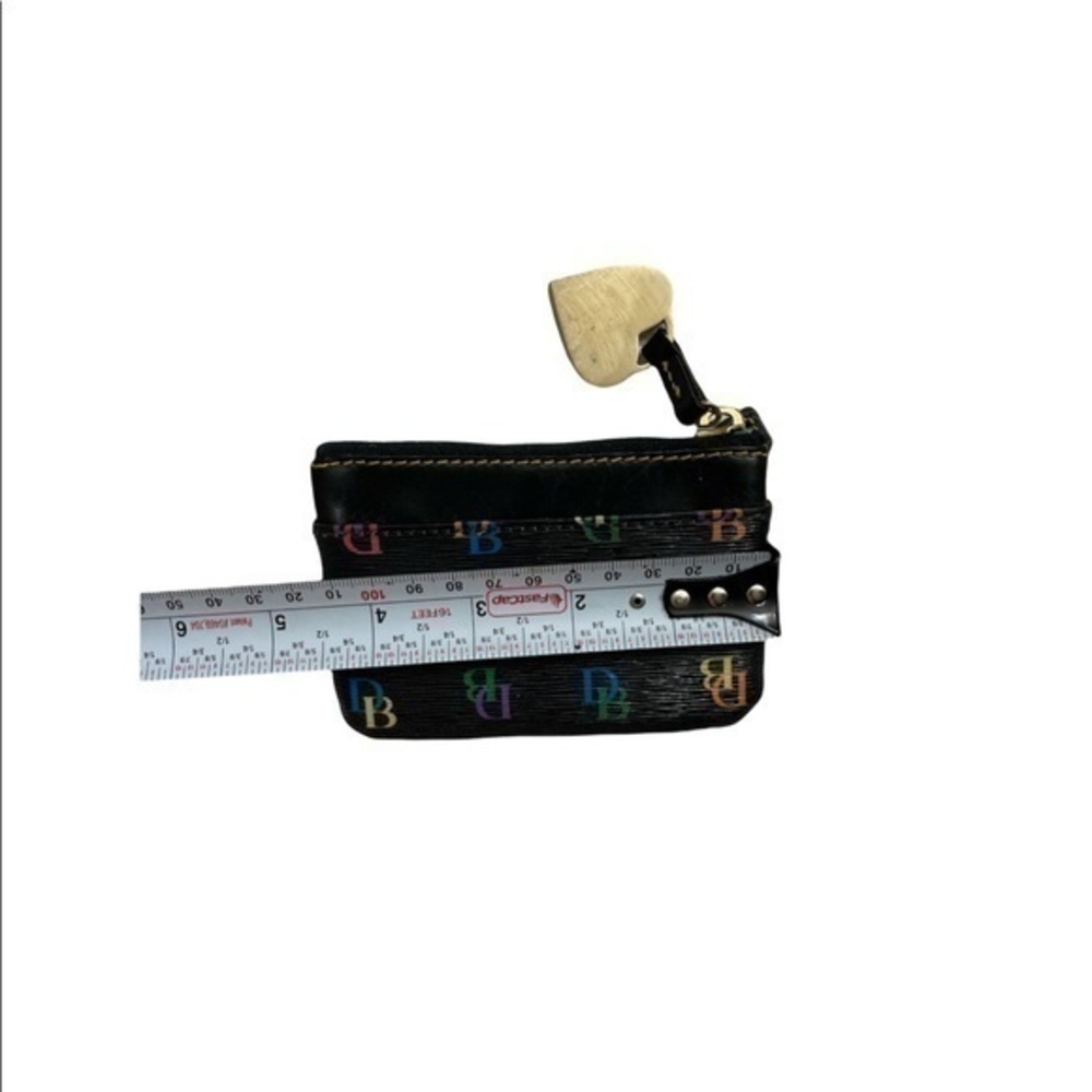 Dooney and Bourke black multicolor mini bag key ring - Picture 3 of 6